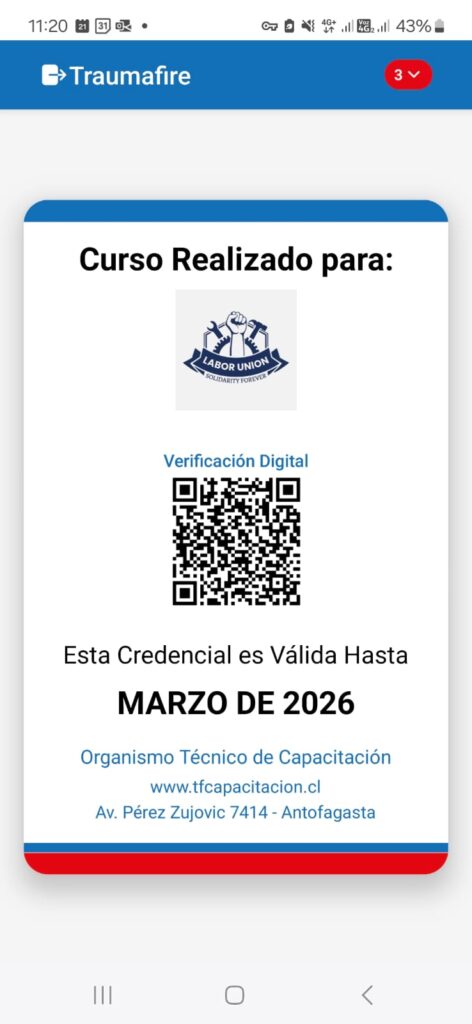 Certificados app móvil Sala conectada